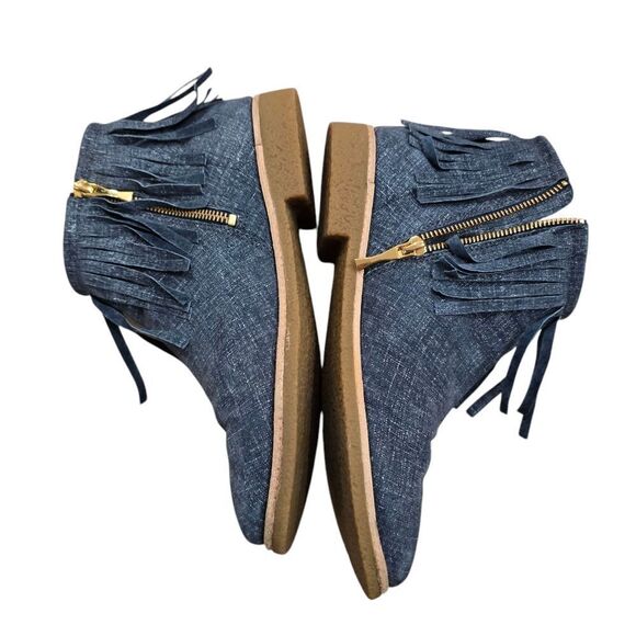 Kate Spade Women's Boots Size 9 Chambray Fringe Country Concert Boho - Picture 6 of 7